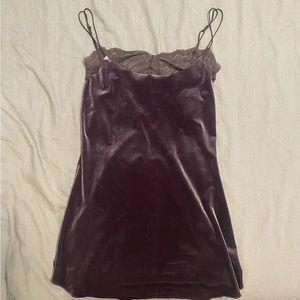 Free People Intimately Velvet Lace Mini Dress